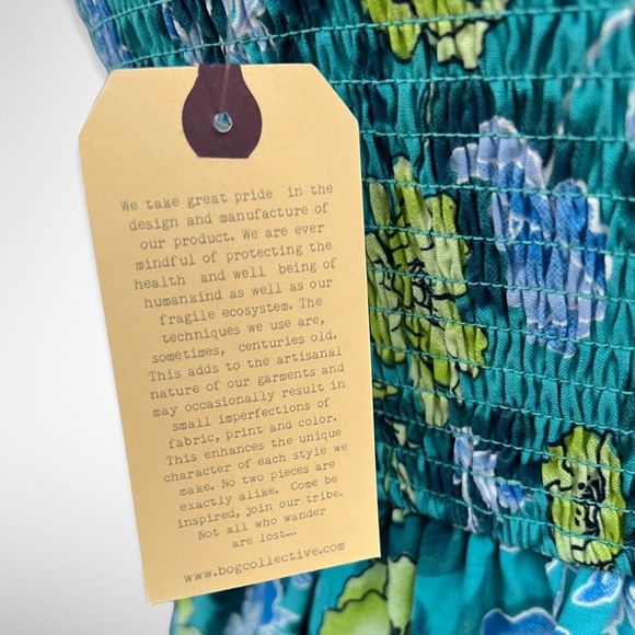 NWT B•O•G Collective Blue Floral Strap Mini Dress Padded Chest Bra (M) $98 - Picture 9 of 12